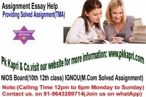 NIOS Solved Assignment 2016-2017 For 10th,12th,M.com, NIOS,I